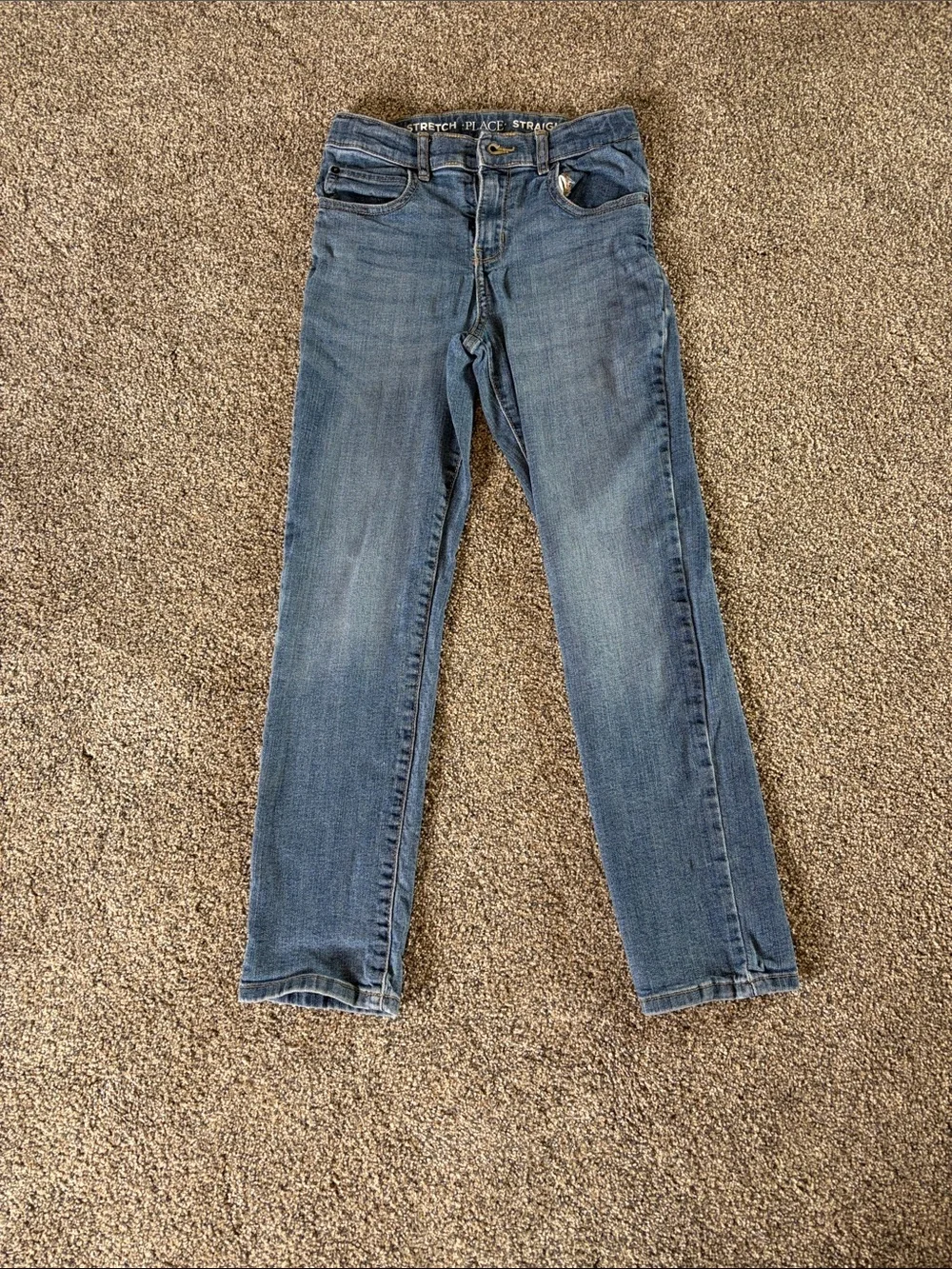 Boys The Children's Place Blue Stretch Straight Kids Jeans Size 10